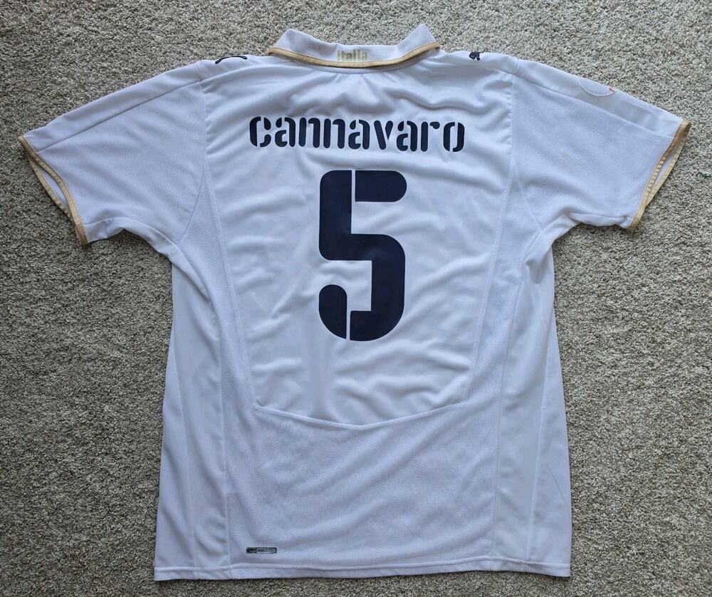 Puma Italy 2007-08 Away Cannavaro #5 Jersey Shirt - Sz XL